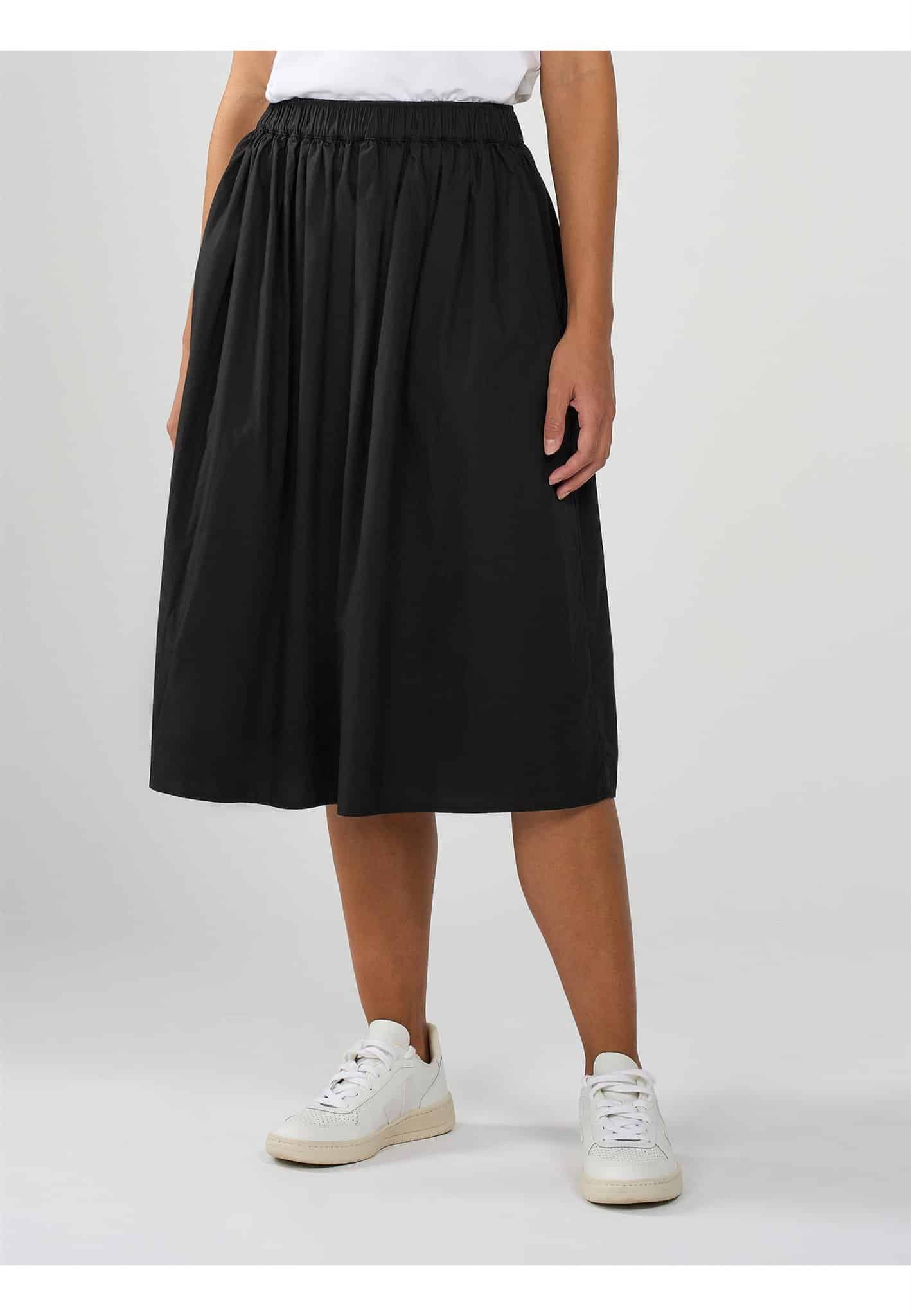 Poplin elastic waist Skirt