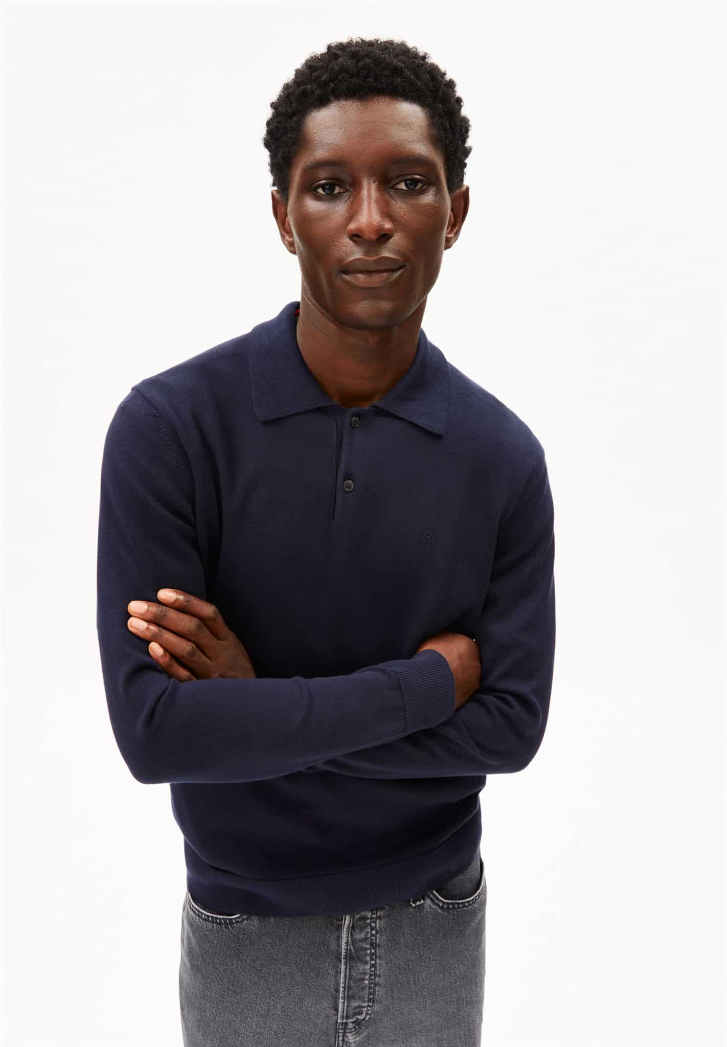 Knit Longsleeve Poloshirt